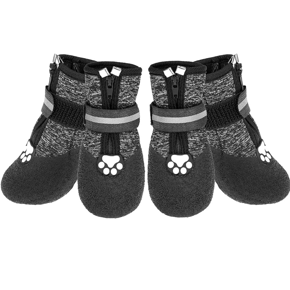 Breathable, Waterproof Shoes for Dogs w/Reflective Strip, Anti-Slip Socks (Sm)